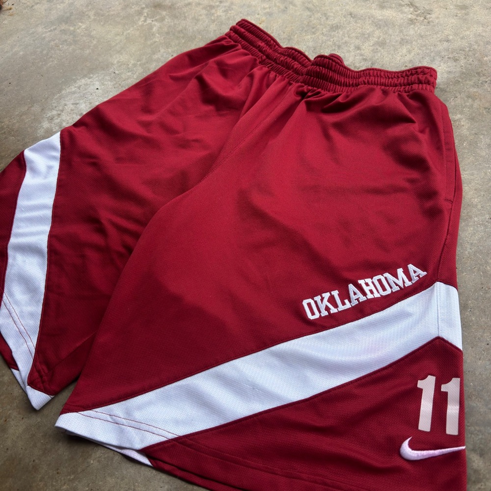 Vintage Y2K Nike Oklahoma Elite Basketball Shorts Red XL (i3)